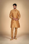 Golden Men's Kurta Pajama Set – Classic Ethnic Style Reinvented