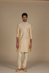 Stylish Golden Kurta Pajama Set – Perfect Men's Ethnic Ensemble