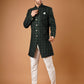 Regal Bottle Green Outfit for Men's – A Festive Ethnic Essential