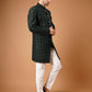 Regal Bottle Green Outfit for Men's – A Festive Ethnic Essential