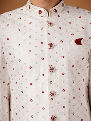 Statement Sherwani in White – Designed for the Elegant Men's