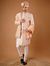 Celebrate in Class with This Pink Sherwani – Tailored for Men's