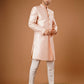 Celebrate in Class with This Pink Sherwani – Tailored for Men's