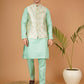 Stand Out in Style: Turquoise Blue Ensemble from Our Men's Ethnic Line