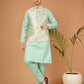 Stand Out in Style: Turquoise Blue Ensemble from Our Men's Ethnic Line