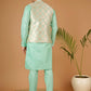 Stand Out in Style: Turquoise Blue Ensemble from Our Men's Ethnic Line