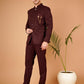 Celebrate in Class with This Wine Bandhgala – Tailored for Men's
