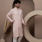 Pink cotton silk kurta pajama for festive occasions